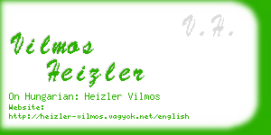 vilmos heizler business card